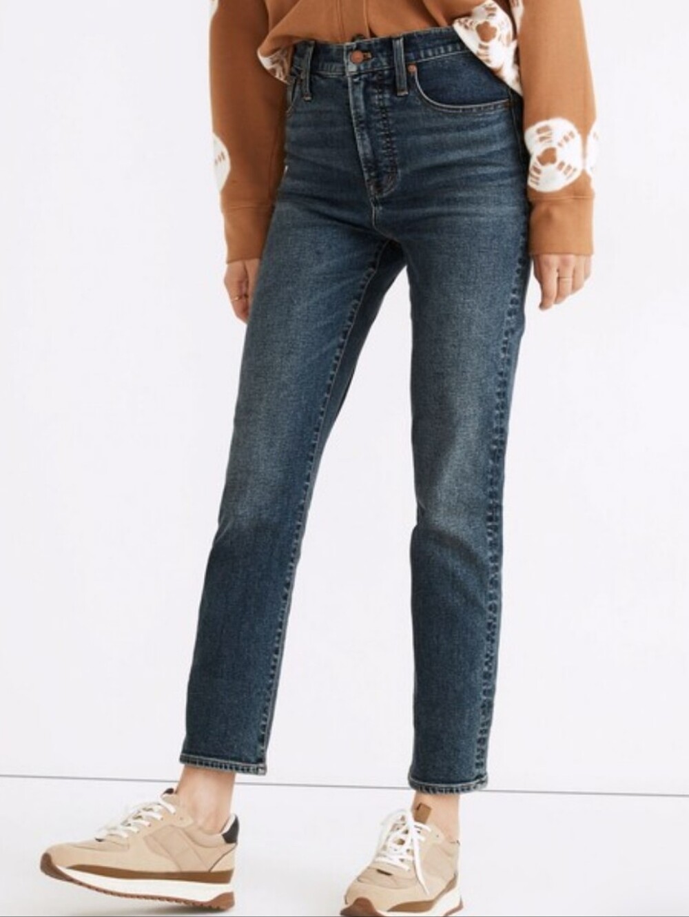 Madewell Perfect Vintage Jeans 31T Tall High Rise Straight Leg NWT Dark Wash